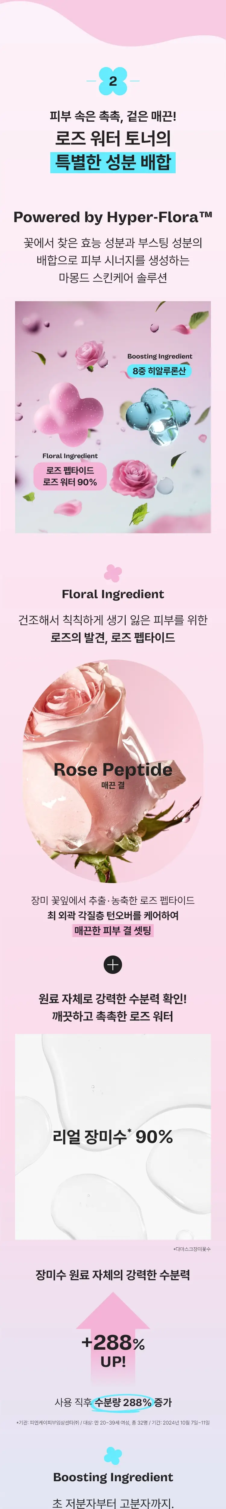 [대용량/수분광] 마몽드 플로라 글로우 로즈 워터 토너 500ml 상세페이지 3